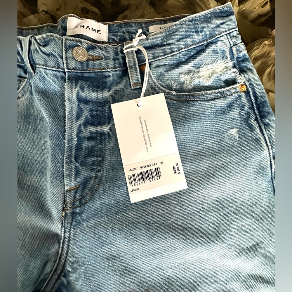 RARE FRAME NWT Le Slouch Biodegradable in Blue Jay Rips—26 - Picture 12 of 14